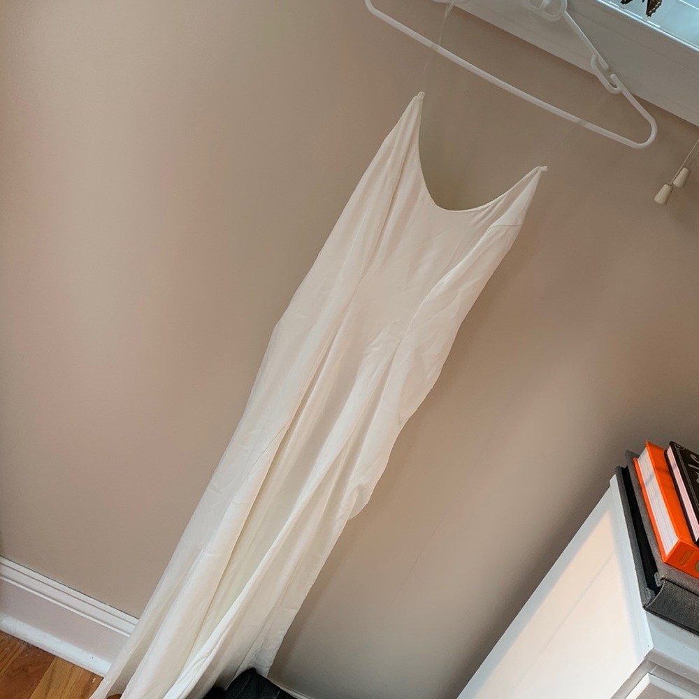 White basliq dress size 4 clear straps
